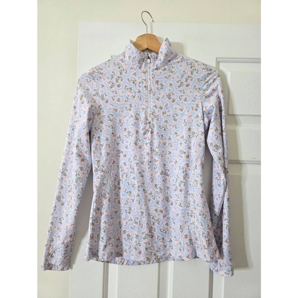 Rhoback Women's Cherry Blossom Long Sleeve 1/4 Zip XS